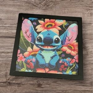 Handmade Diamond Art Charming Stitch Character Framed Wall Art